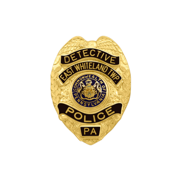 Smith & Warren M202R Badge with Eagle and Reverse Enamel Panels (2-3/8" x 1-3/4")