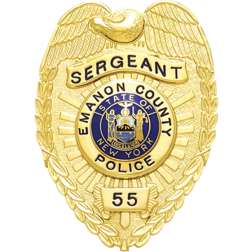 Smith & Warren M222B Eagle Top Badge with Circle Panel (2-7/8" x 2")