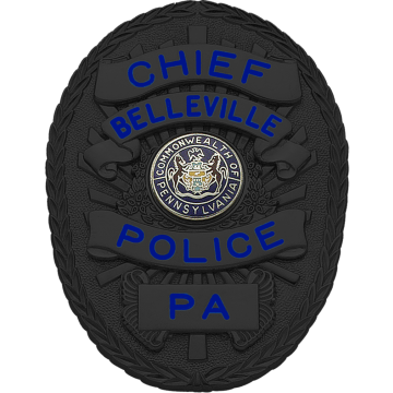 Smith & Warren M261 Matte Black Oval Badge (3-3/8" x 2-1/2")