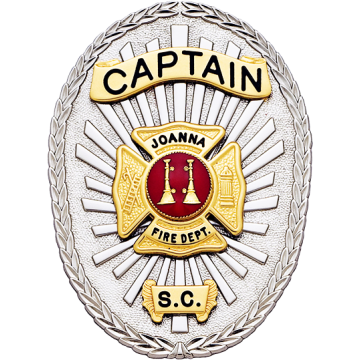 Smith & Warren M261C Oval Badge with Applied Maltese Cross (3-3/8" x 2-1/2")