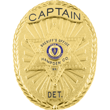 Smith & Warren M261J_S12 Oval Badge with Applied 6-Point Star (3-3/8" x 2-1/2")