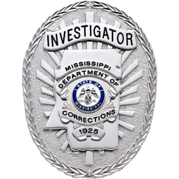 Smith & Warren M261MS Oval Badge with Applied Mississippi Cutout (3-3/8" x 2-1/2")