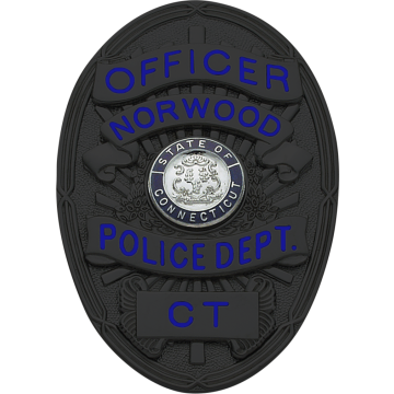 Smith & Warren M262 Matte Black Oval Badge (3-3/8" x 2-3/8")