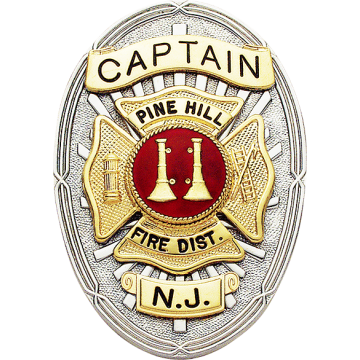 Smith & Warren M262H Oval Badge with Applied Maltese Cross (3-3/8" x 2-3/8")