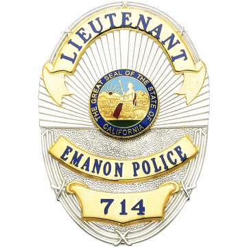 Smith & Warren M263A Oval Badge with Sun Rays (3-1/4" x 2-1/4")