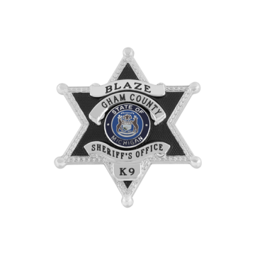 Smith & Warren M371TAC 6-Point Star Badge w/ Background Color (1-3/4" x 1-5/8")