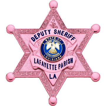 Smith & Warren M385_PI Breast Cancer Awareness 6-Point Star Badge (2-5/8" x 2-3/8")