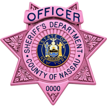 Smith & Warren M399A Decorative Pink Breast Cancer Awareness 7-Point Star w/ Circle Panel (3")