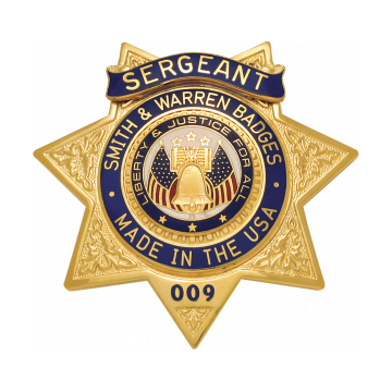 Smith & Warren M399AR Reverse Enamel 7-Point Star Badge