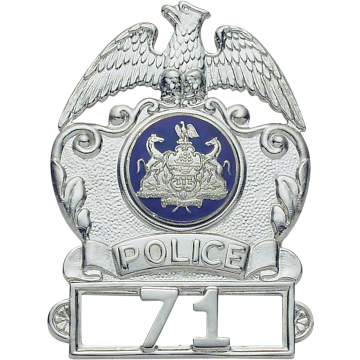 Smith & Warren M407 Police Hat Badge with Eagle (3" x 2.300")