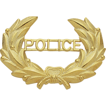 Smith & Warren M418 Titled Wreath Hat Badge (1-3/4" x 2-1/2")