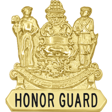 Smith & Warren M424A Delaware Coat Of Arms Hat Badge (1-3/8" x 1-1/4")