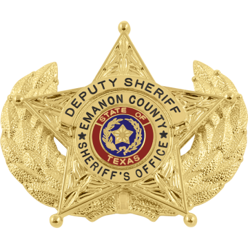 Smith & Warren M426_S703 Small Decorative 5-Point Star Badge with Wreath (1-5/8" x 2")