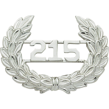 Smith & Warren M432 Wreath Hat Badge with Applied Numbers (1.790" x 2.470")