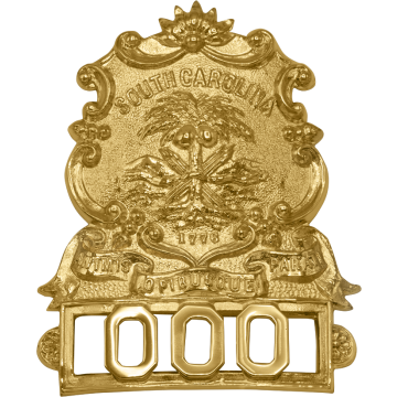 Smith & Warren M452 South Carolina Coat of Arms Hat Badge (2-3/4" x 2-1/4")