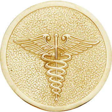 Smith & Warren M814 Caduceus Hat/Coat Disc (1-5/8")