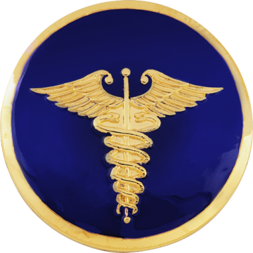 Smith & Warren M814E Medical Caduceus Hat/Coat Disc (1.625")