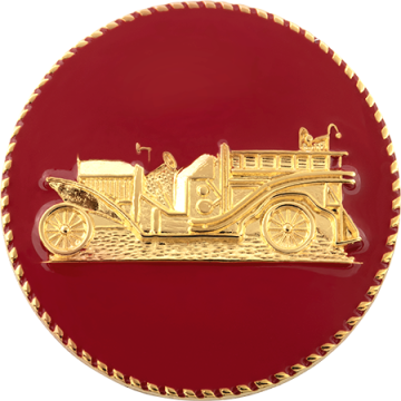 Smith & Warren M873ALE Enameled Fire Truck Hat/Coat Disc (1.5")