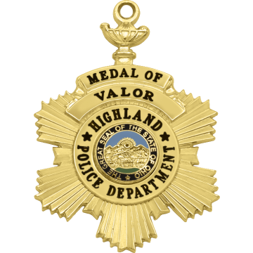 Smith & Warren MD117 Award Medal with Sun Rays