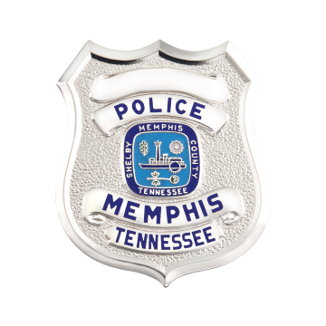 Smith & Warren Memphis Tennessee Police Badge (2-3/4" x 2-1/4")
