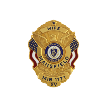 Blackinton MIB1171 Miniature Shield With Full Color Flags (1-3/4" x 1-5/16")