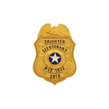 Blackinton MIB1622 Miniature Shield with Eagle and Railroad Edge (1-1/2" x 1")