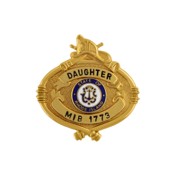 Blackinton MIB1773 Miniature Oval Fire Badge with Helmet and Hose Border (1-5/8" x 1-1/2")