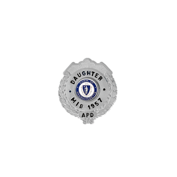 Blackinton MIB1957 Miniature Circle Badge with Wreath Border (1-3/8" x 1-1/4")