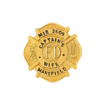 Blackinton MIB2609 Miniature Maltese Cross with FD in Center (1")