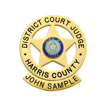 Smith & Warren MW5076A Five-Point Star in Circle Badge w/ Extra Panel (2-1/4" x 2")