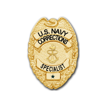 Smith & Warren US Navy Corrections Specialist Badge (2-1/2" x 1-3/4")