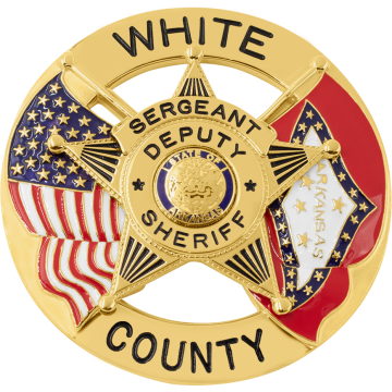 Smith & Warren NEB-ARK-MIL-S84 Arkansas 5-Point Star in Circle Badge (2-1/2")