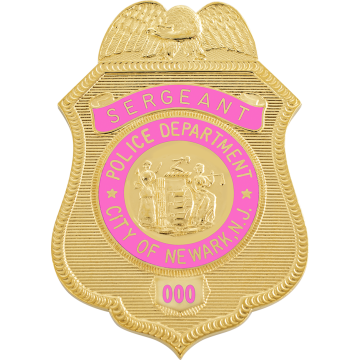 Smith & Warren NEWARK_SGT Newark, NJ Police Sergeants Breast Cancer Badge