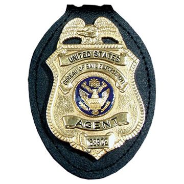 Perfect Fit 715-O Universal Belt Clip Badge Holder - Oval with Velcro