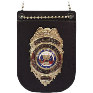 Perfect Fit Recessed Badge Holder w/ Belt Clip & Chain PF721