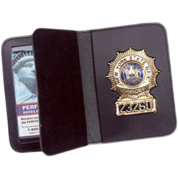 Perfect Fit Duty Leather Recessed Badge & Double ID Case