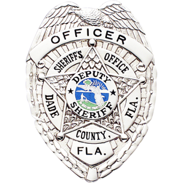 Smith & Warren PSD Dade County Florida Badge (2-3/4" x 2")