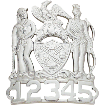 Smith & Warren S102 New York Coat of Arms Hat Badge (2-9/16" x 2-1/4")