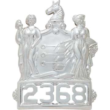 Smith & Warren S103 New Jersey Coat of Arms Hat Badge (2.820" x 2.150")