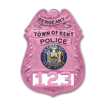 Smith & Warren S124_PI Breast Cancer Awareness Shield Badge with Eagle (3.190" x 2.320")