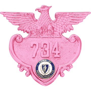 Smith & Warren S127 Pink Breast Cancer Awareness Eagle Top Hat Badge (2-5/8" x 2-7/8")