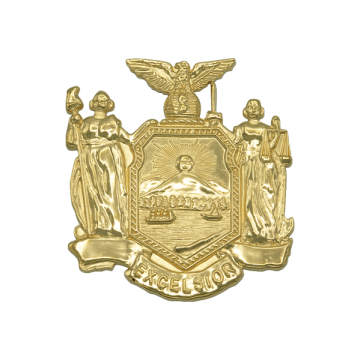 Smith & Warren S131 New York Coat of Arms Hat Badge (2" x 1-7/8")