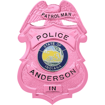 Smith & Warren S137 Pink Breast Cancer Awarenss Eagle Top Shield Badge (3.390" x 2.230")