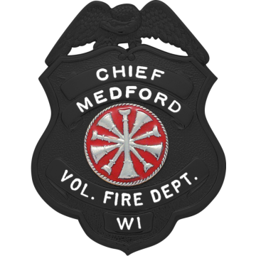 Smith & Warren S140 Matte Black Eagle Top Badge (2.950" x 2-1/4")