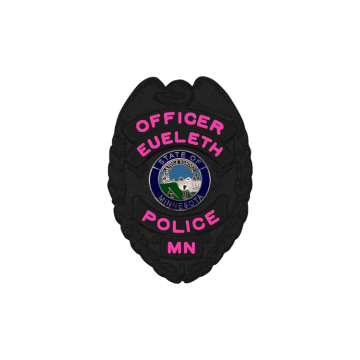 Smith & Warren S143 Matte Black Eagle Top Badge (2-1/2" x 1-3/4")