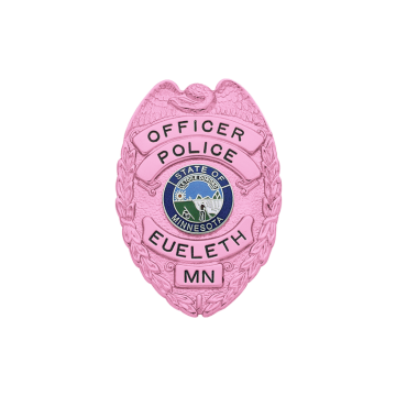 Smith & Warren S143_PI Breast Cancer Awareness Eagle Top Badge (2-1/2" x 1-3/4")