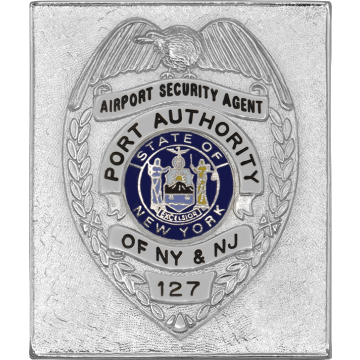 Smith & Warren S143SQ Square Shield with Eagle Top Badge (2-3/8" x 2")