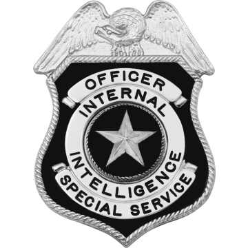 Smith & Warren S147TAC Shield Badge with Eagle & Enameled Background (2-3/8" x 1-3/4")