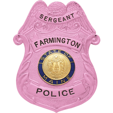 Smith & Warren S150_PI Breast Cancer Awareness Shield with Eagle (2-7/8" x 2-1/8")