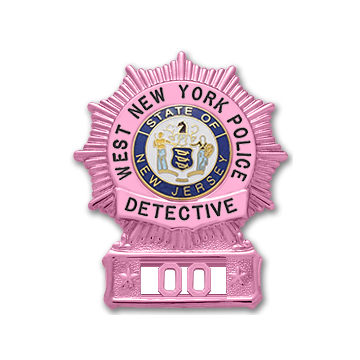 Smith & Warren S152_PI Breast Cancer Awareness Sunburst Shield (2.700" x 2.230")